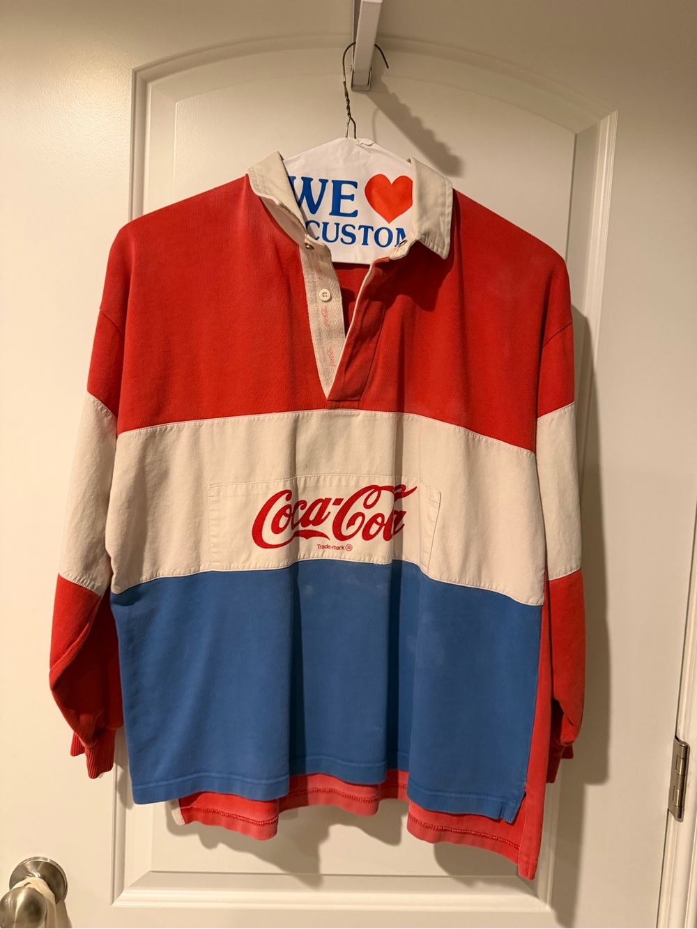 Coca-Cola Red White Blue Rugby Shirt